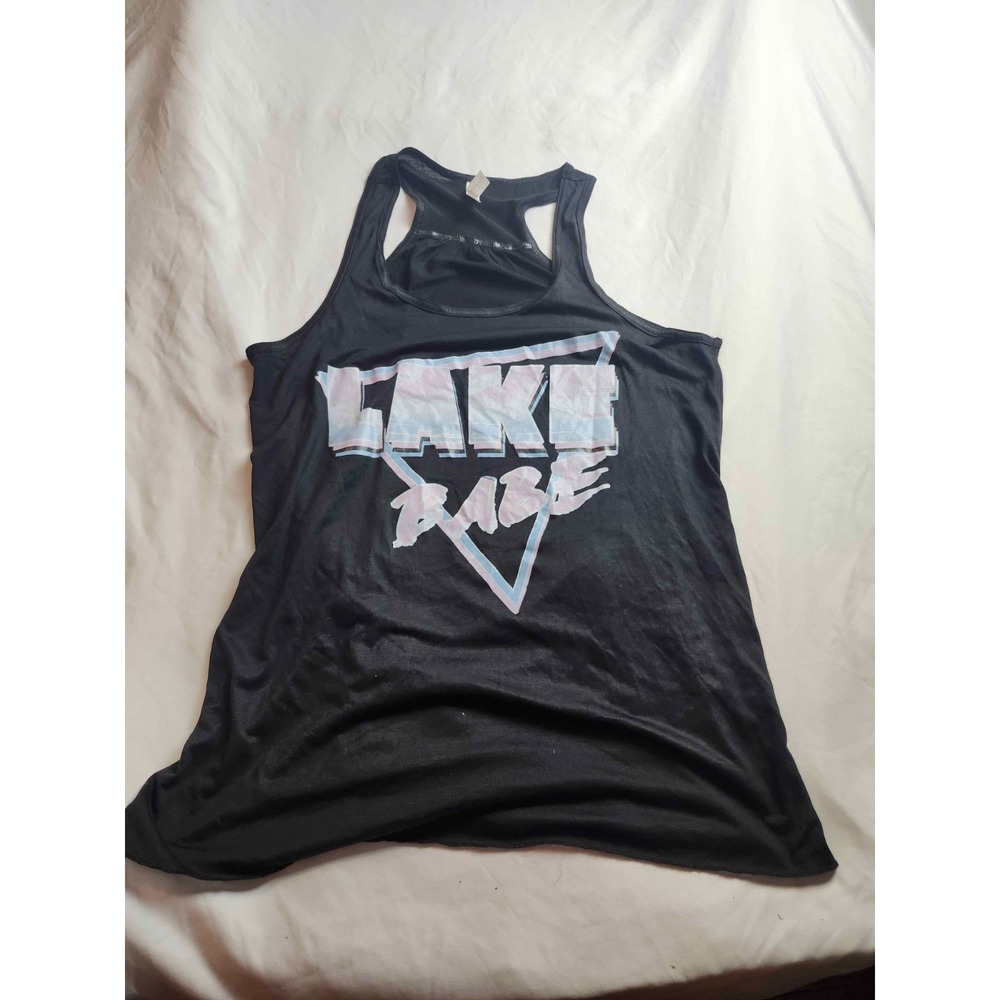 Lake Babe Tank Top Womens Size‎ 2XL Black Summer Festival Chic Athleisure Sporty - Picture 2 of 6
